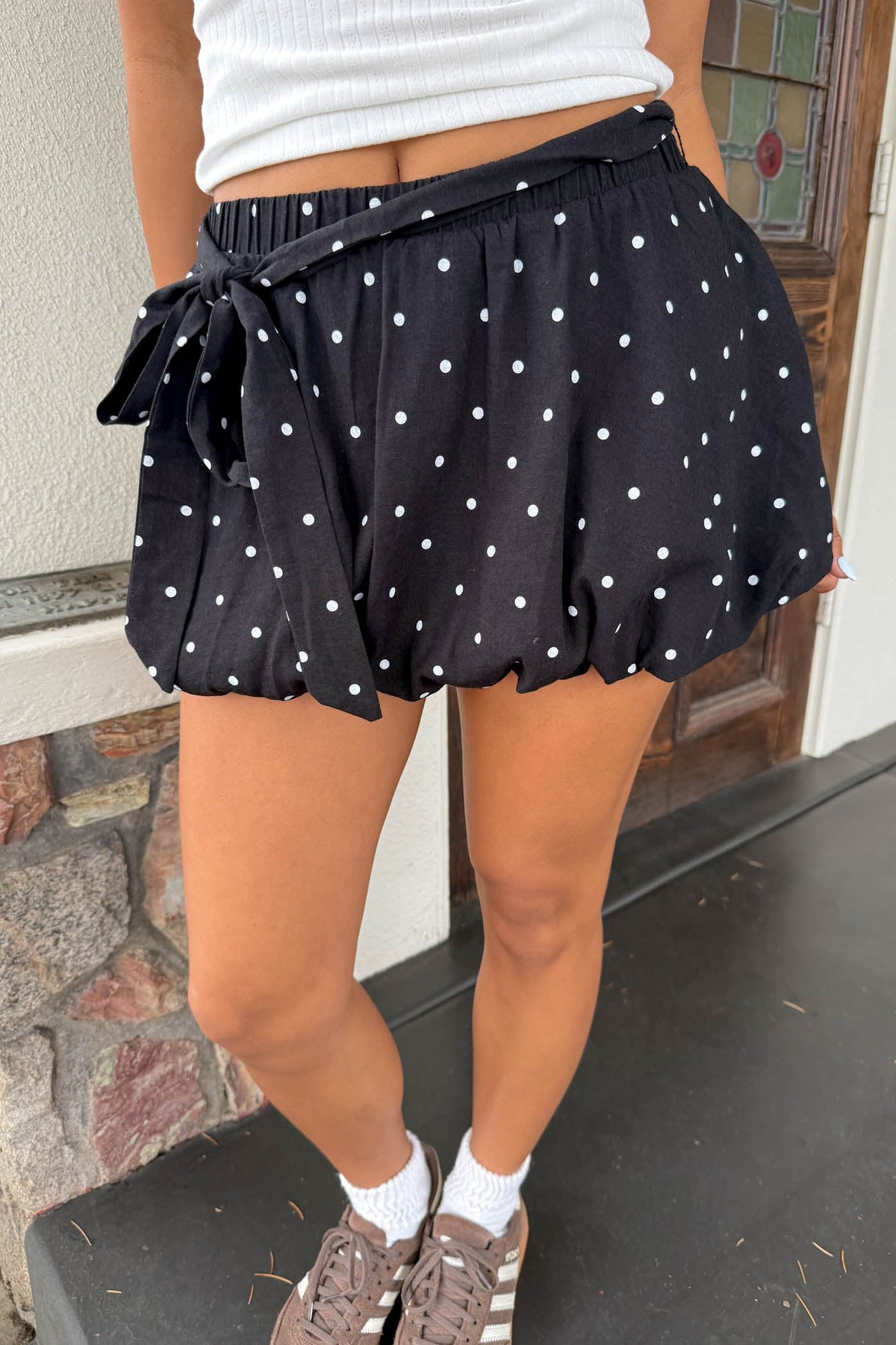 Swiss Dot Mini Bubble Skirt
